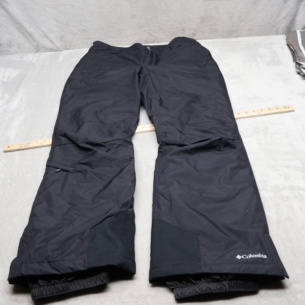 Columbia Snow Pants Women Large BLK Omni-Heat Bugaboo Waterproof Insulated 35x31